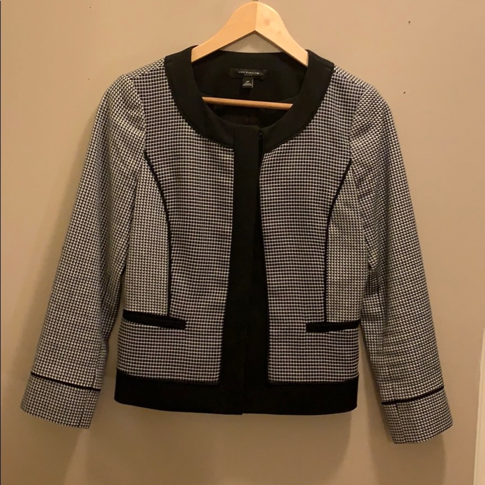 Ann Taylor black and white jacket
